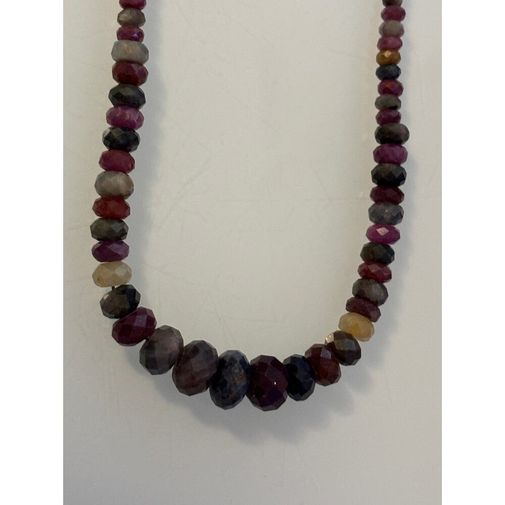 Jay King Mine finds DRT Faceted Rainbow Tourmaline 18-20” Sterling Necklace - Picture 4 of 4